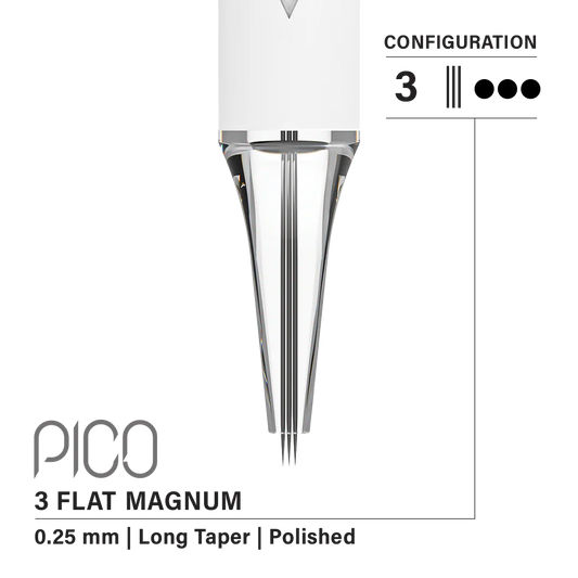 Vertix Pico Flat Magnum 3 / 0.25 mm Long Taper (20 pack)