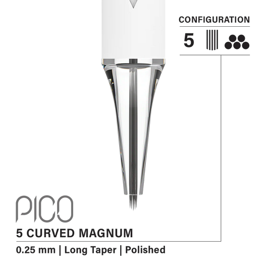 Vertix Pico Curved Magnum 5 / 0.25 mm Long Taper (20 pack)